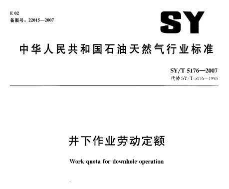 SY/T 5176-2007 ҵͶ