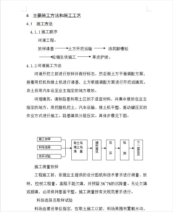 某河流改道边坡处理工程施工管理工作报告 41P